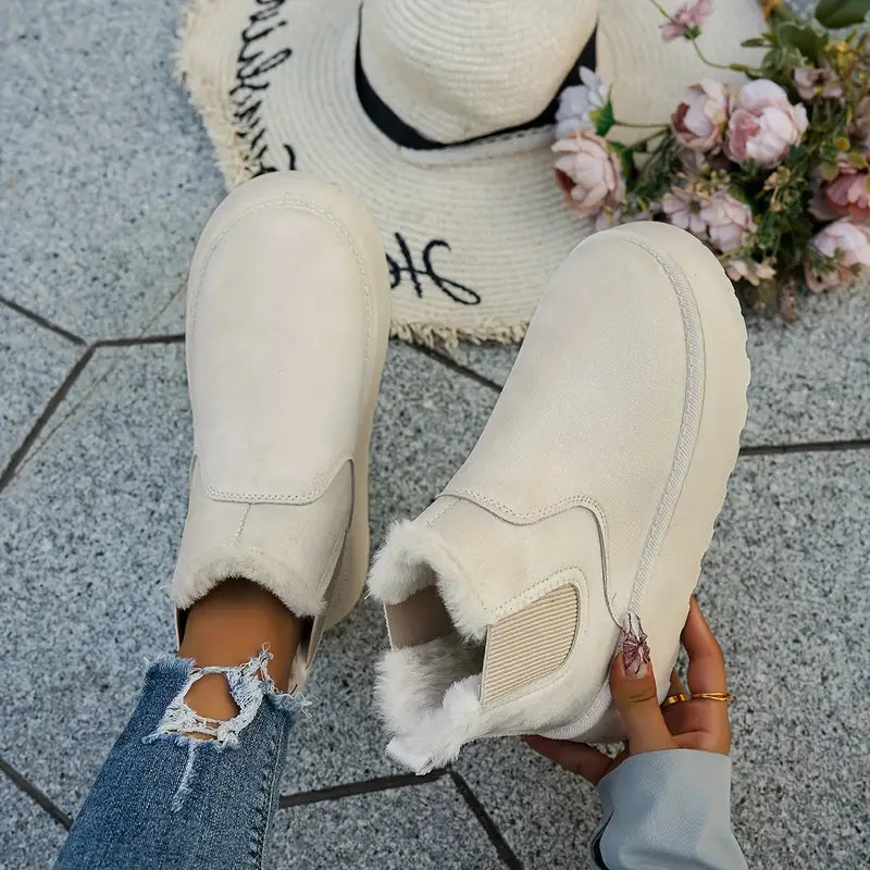 Soft Wool Lined Comfy Boots - My Beach Shoes
