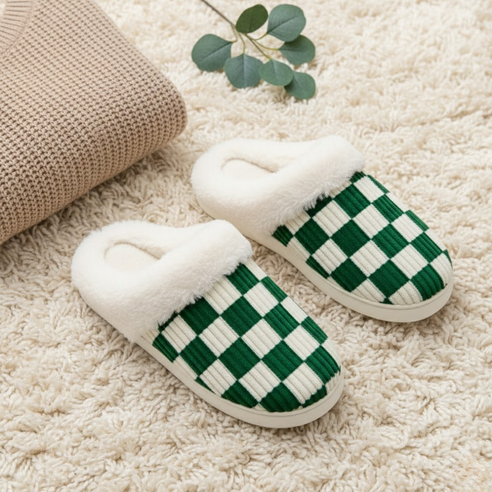 Womens Cozy Plush Memory Foam Slippers For Indoor Use