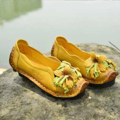 Handmade Flower Loafers - My Beach Shoes