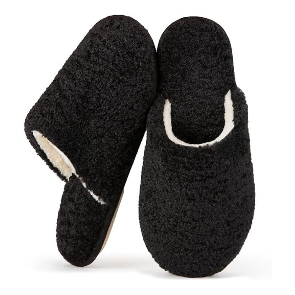 Women Fuzzy Slip On Memory Foam Indoor SlippersWomen Fuzzy Slip On Memory Foam Indoor Slippers - Image 2