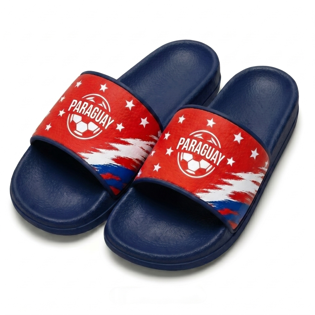 World Cup 2026 Paraguay Football Fan Printed Slippers