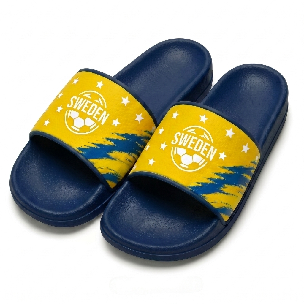 World Cup 2026 Sweden Football Fan Printed Slippers