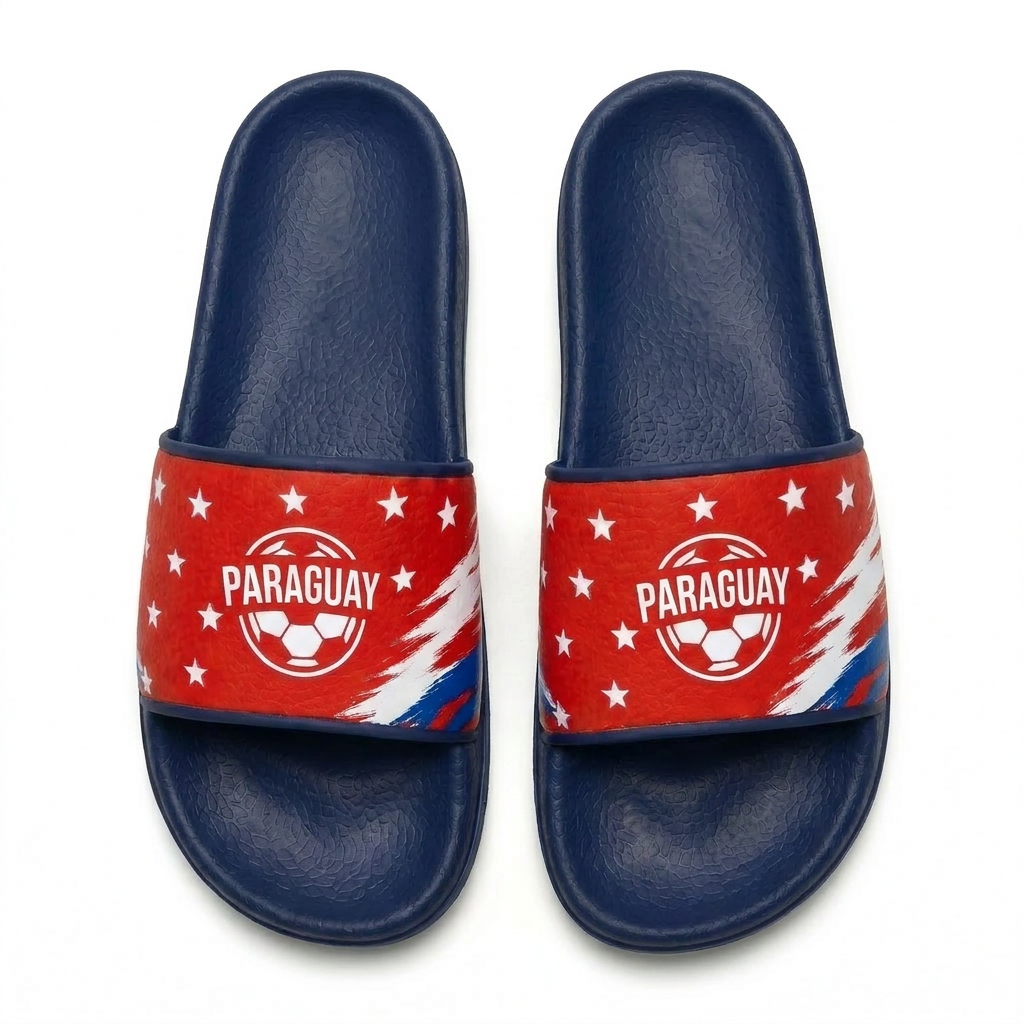 World Cup 2026 Paraguay Football Fan Printed Slippers