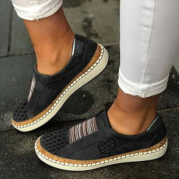 Breathable Hollow Slip-On Loafers-My Beach Shoes