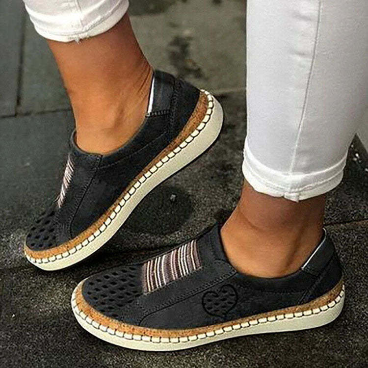 Breathable Hollow Slip-On Loafers-My Beach Shoes