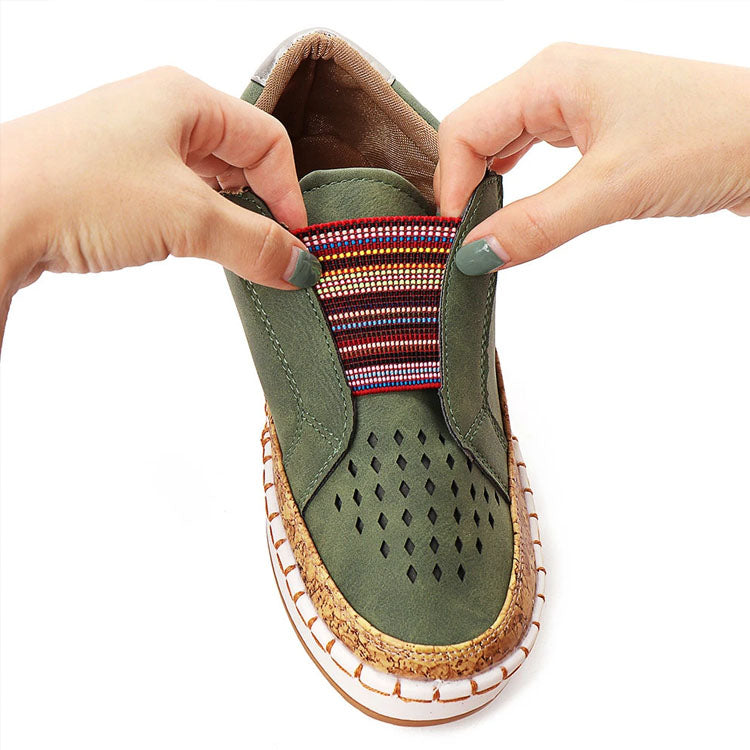 Breathable Hollow Slip-On Loafers-My Beach Shoes