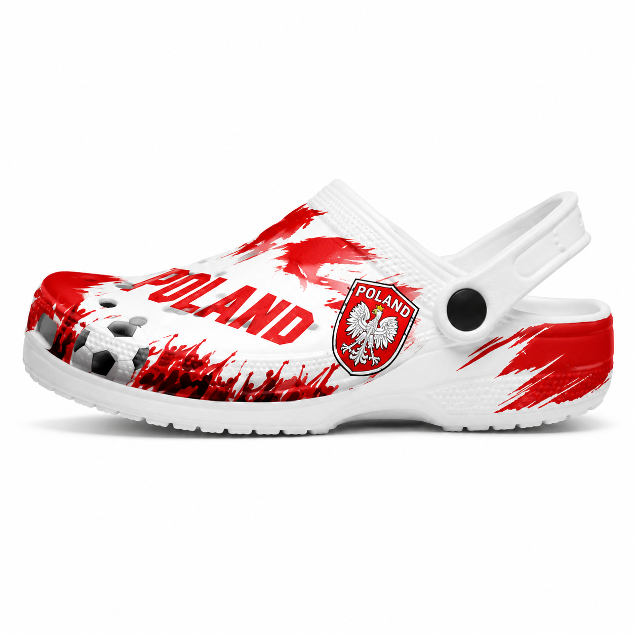 World Cup 2026 Poland Football Fan Printed Clogs