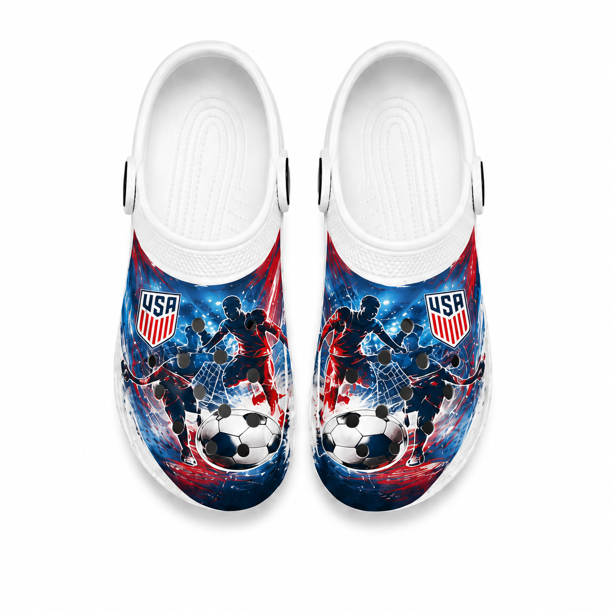 World Cup 2026 United States Football Fan Printed Clogs