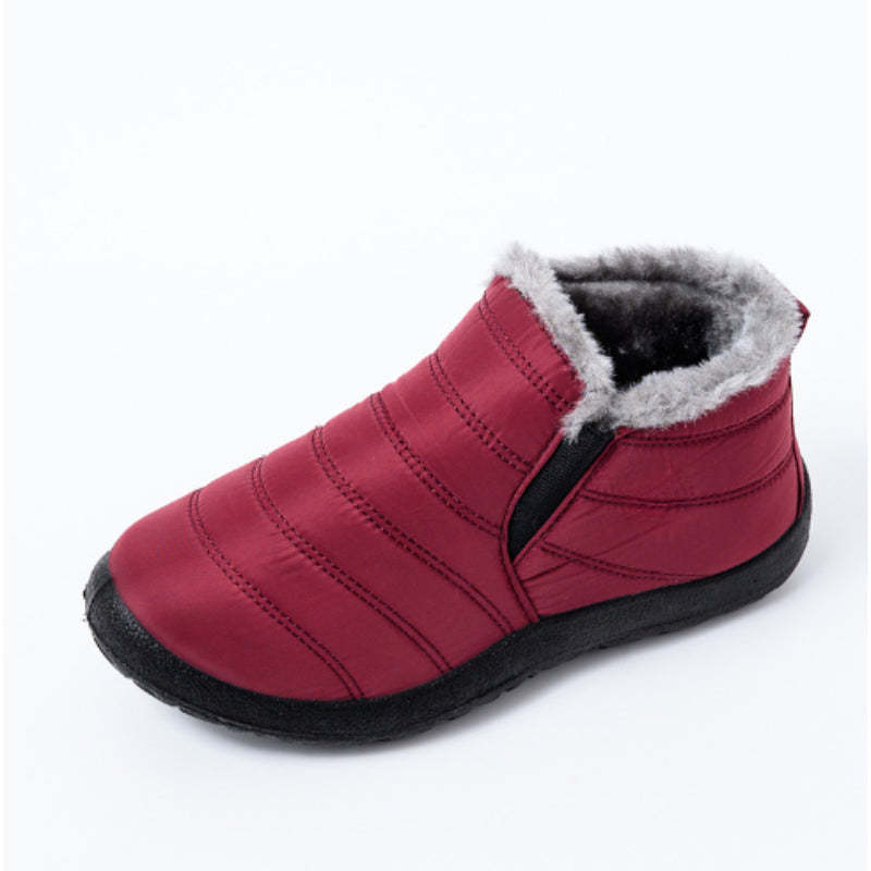 Non-Slip Plush Waterproof Ankle Boots-My Beach Shoes