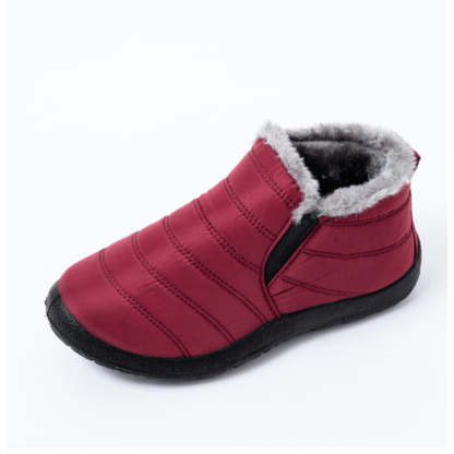 Casual Winter Waterproof Flat Snow Ankle Boots - My Beach Shoes