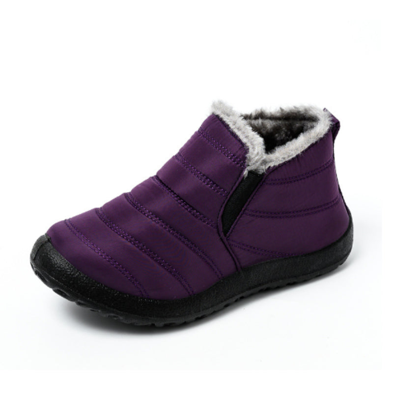 Casual Winter Waterproof Flat Snow Ankle Boots - My Beach Shoes