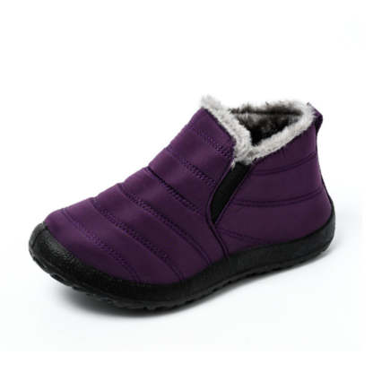 Casual Winter Waterproof Flat Snow Ankle Boots - My Beach Shoes