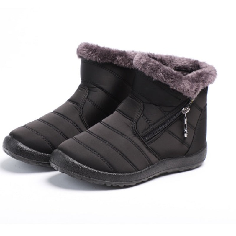 Waterproof Winter Plush Ankle Snow Boots-My Beach Shoes
