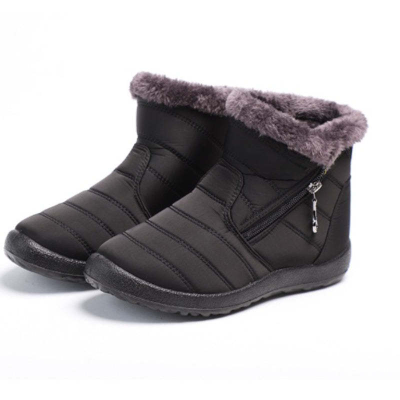 Waterproof Winter Plush Ankle Snow Boots-My Beach Shoes