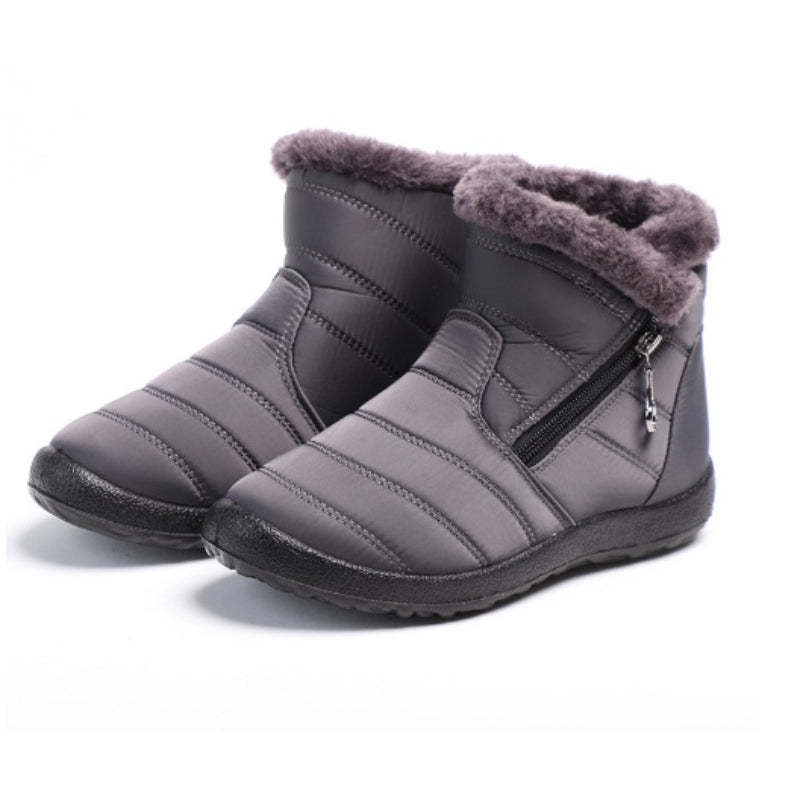 Waterproof Winter Plush Ankle Snow Boots-My Beach Shoes