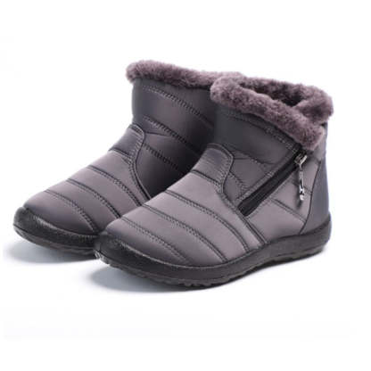 Waterproof Winter Plush Ankle Snow Boots-My Beach Shoes