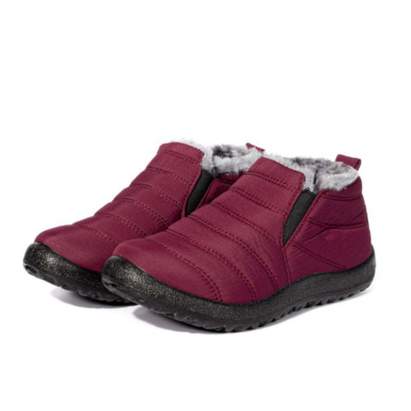Non-Slip Plush Waterproof Ankle Boots-My Beach Shoes