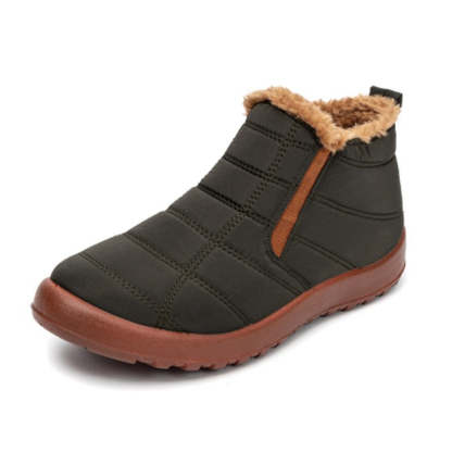 Casual Lightweight Waterproof Fur Snow Ankle Boots-My Beach Shoes