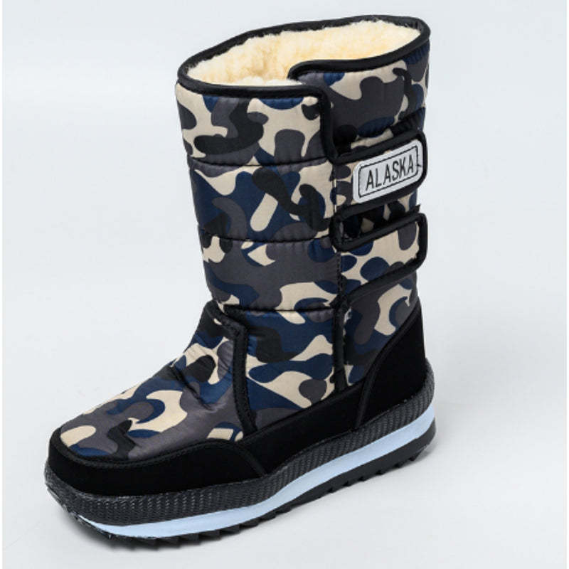 Winter Lightweight Padded Fur Waterproof Platform Boots-My Beach Shoes