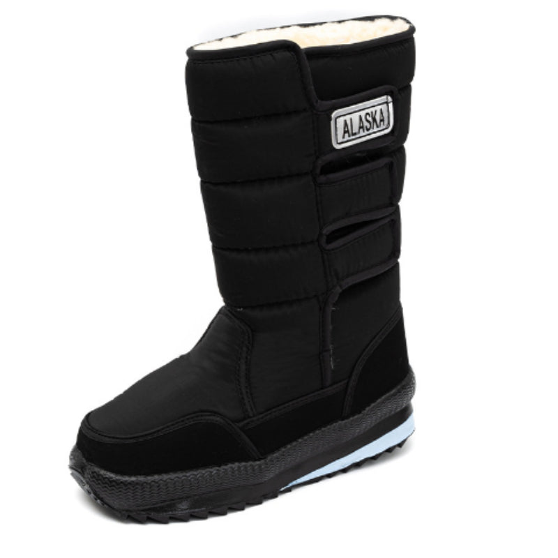 Winter Lightweight Padded Fur Waterproof Platform Boots - My Beach Shoes
