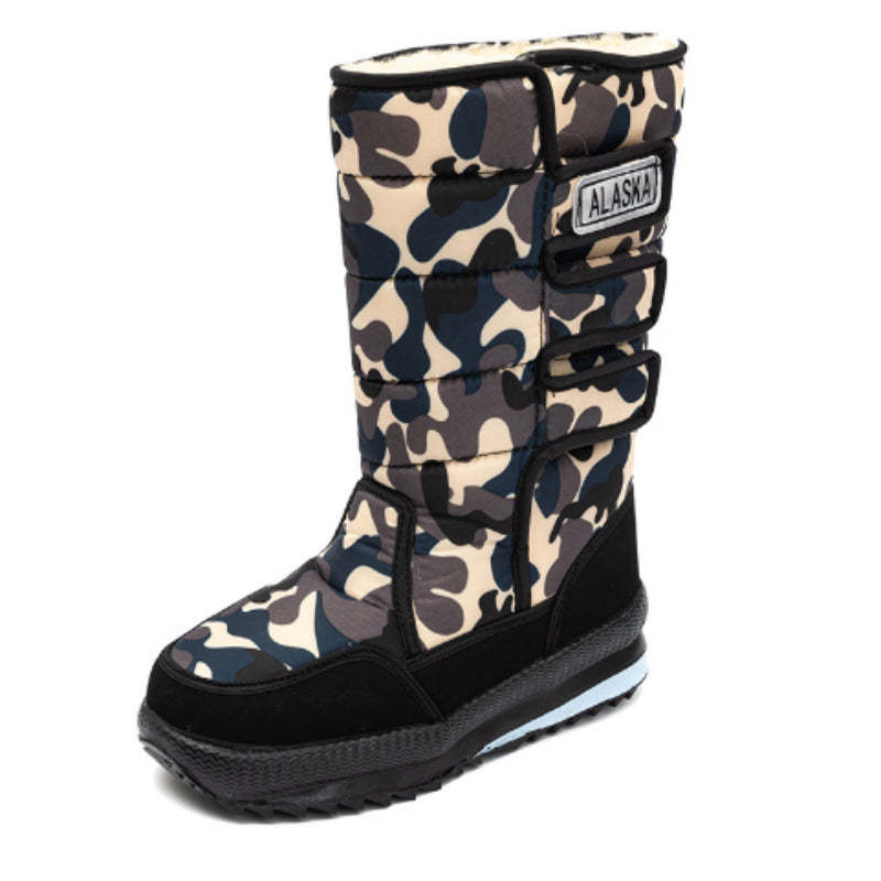 Winter Lightweight Padded Fur Waterproof Platform Boots-My Beach Shoes