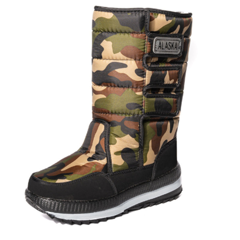 Winter Lightweight Padded Fur Waterproof Platform Boots-My Beach Shoes