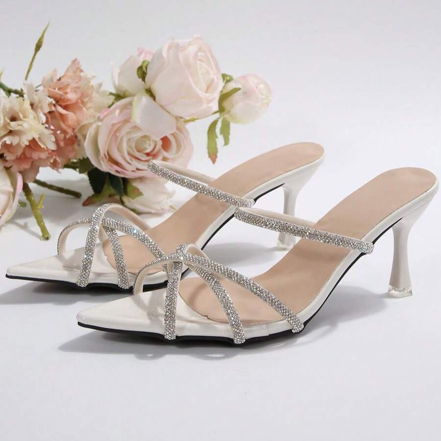 Twist Knot Block Mid Heel Sandals in Golden - Back View