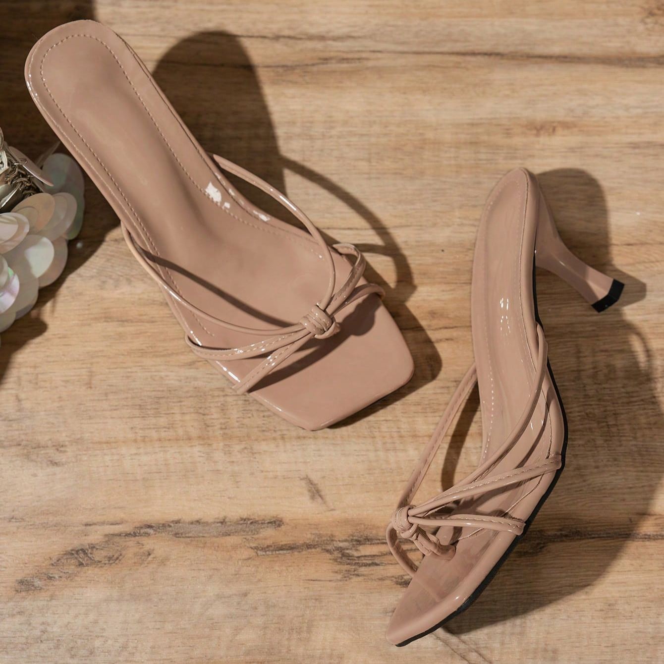 [Copy]Lace Embroidery Bowknot Pointed Toe Stiletto Sandals for Women