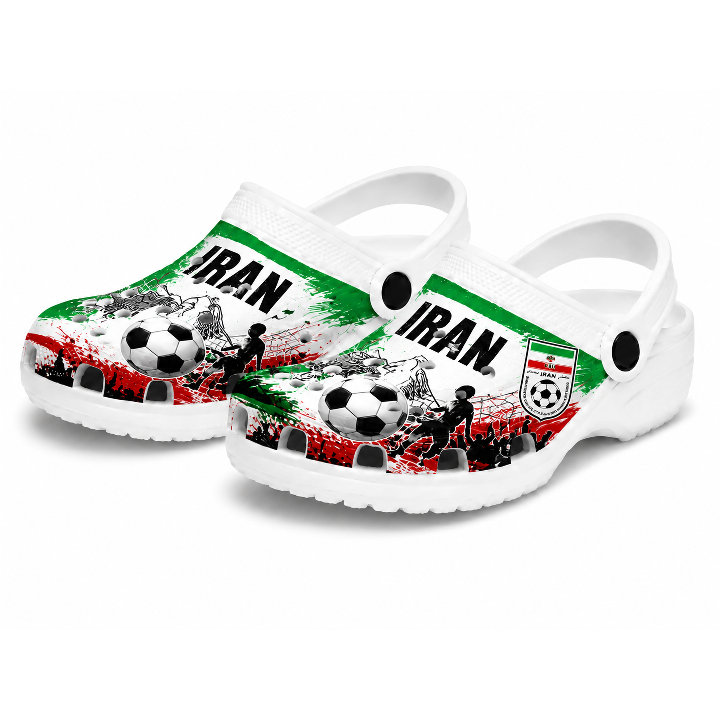 World Cup 2026 Iran Football Fan Printed Clogs