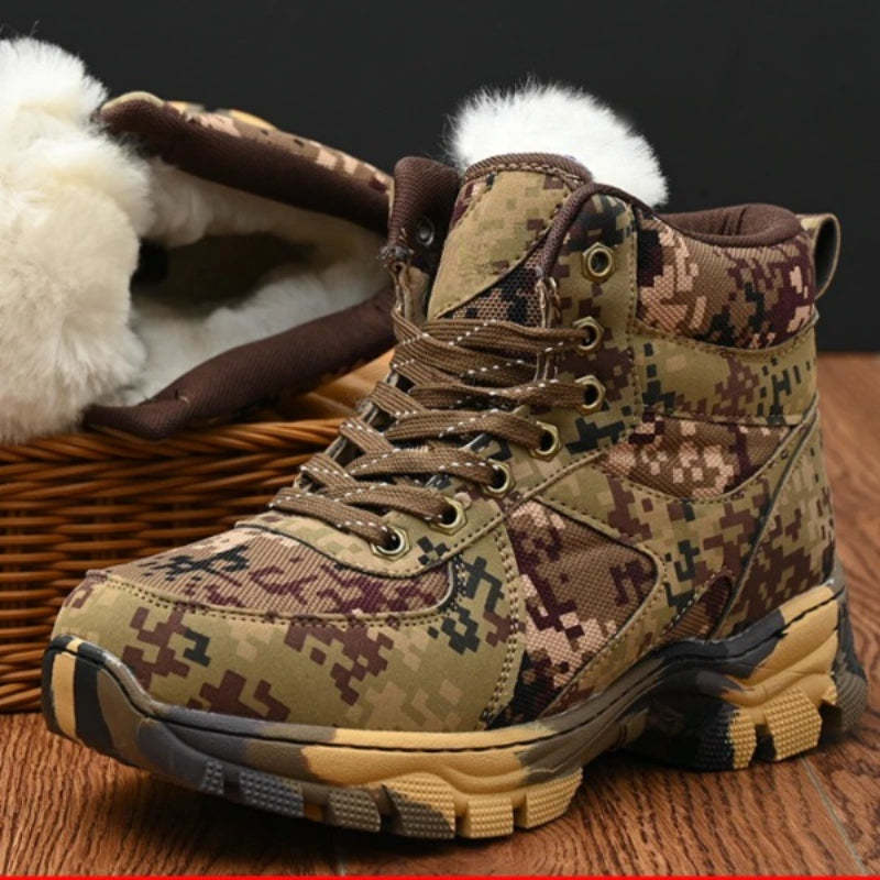 Men Winter Velvet Thick Wool Like Snow Boots-My Beach Shoes