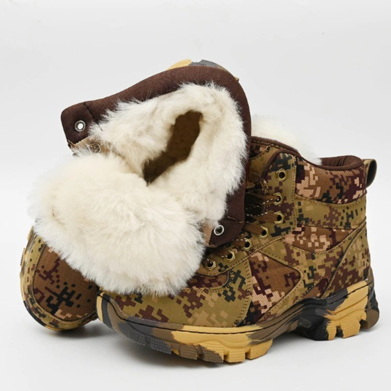 Men Winter Velvet Thick Wool Like Snow Boots-My Beach Shoes