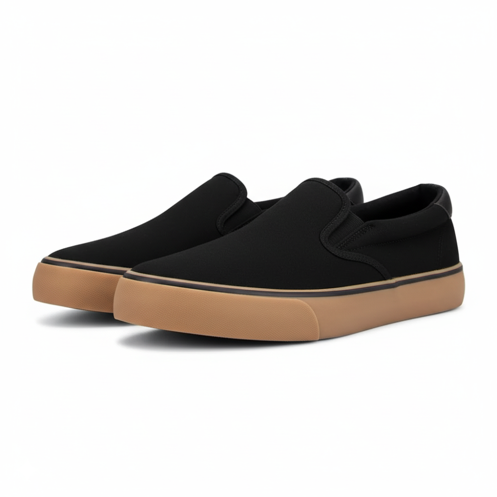 Casual Slip On Sneakers With Contoured Footbed