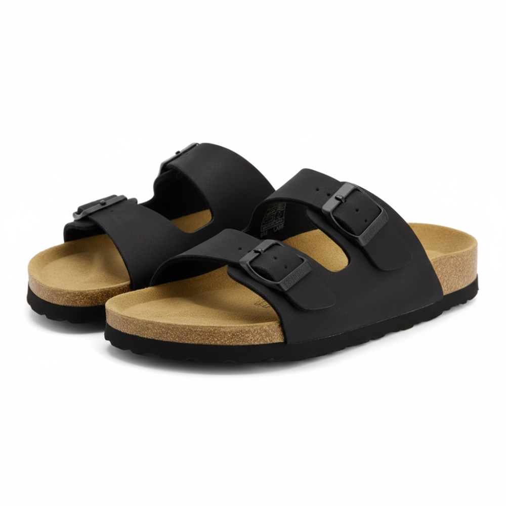 Cork Footbed Buckle Sandals