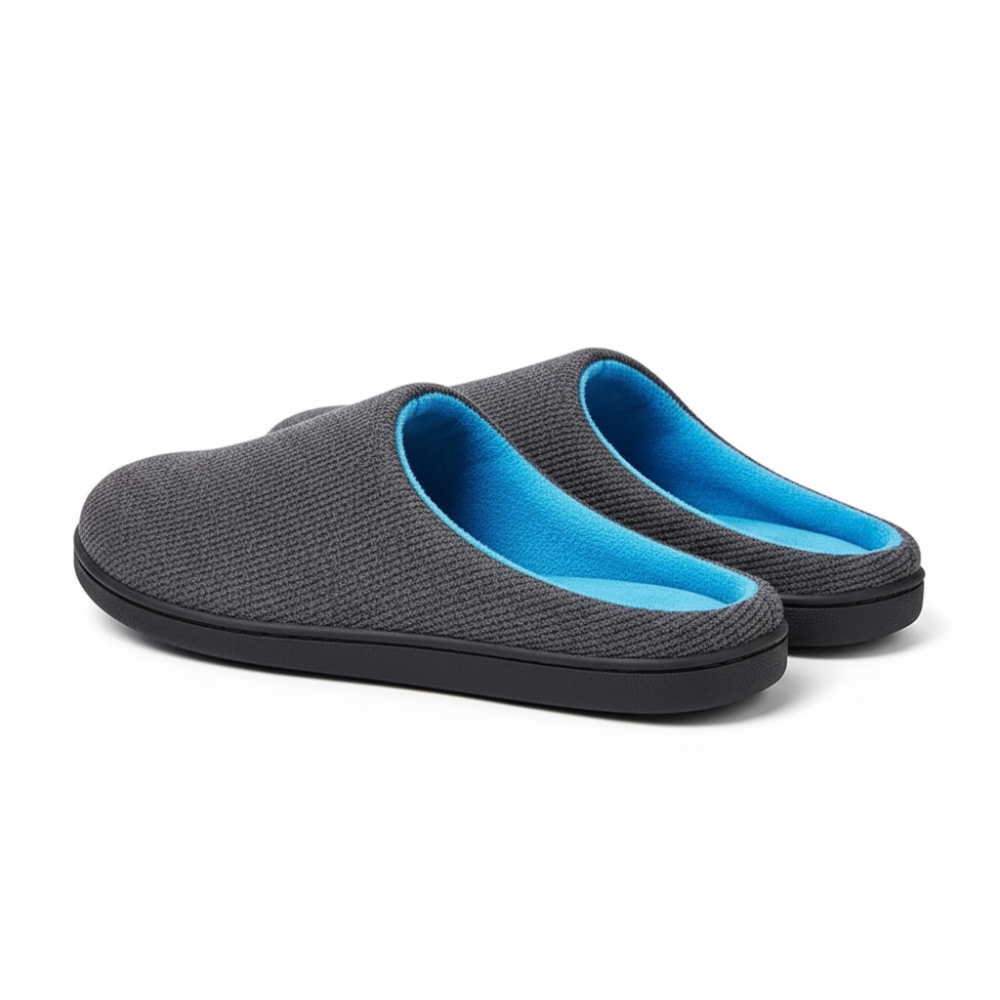 Memory Foam House Slippers With Soft Plush Interior Lining
