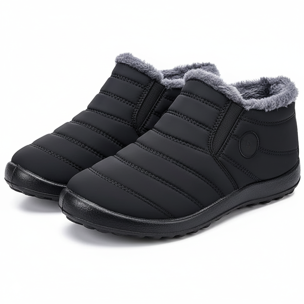 Womens Winter Snow Boots Fur Lined Warm Ankle Boots Slip On Waterproof Outdoor Booties Comfortable Shoes for Women