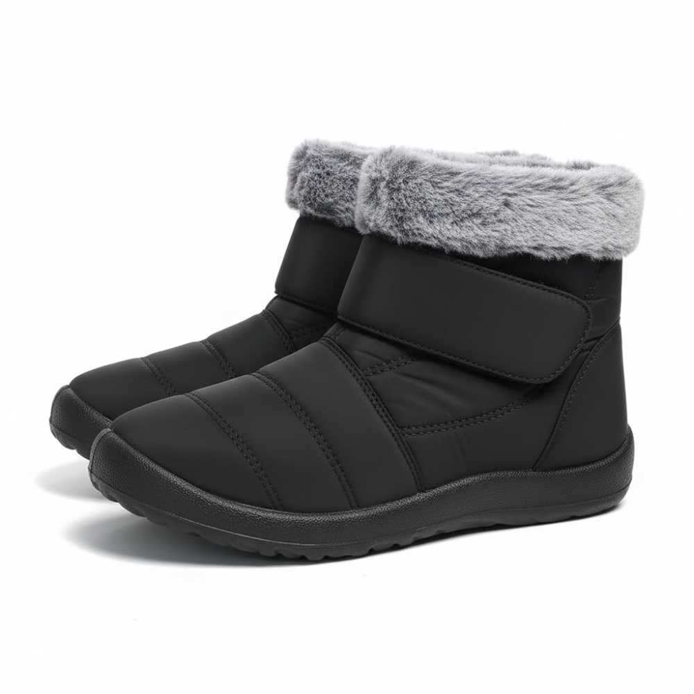 Retro Plush Ankle Boots