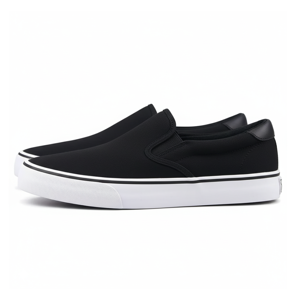 Casual Slip On Sneakers With Contoured Footbed