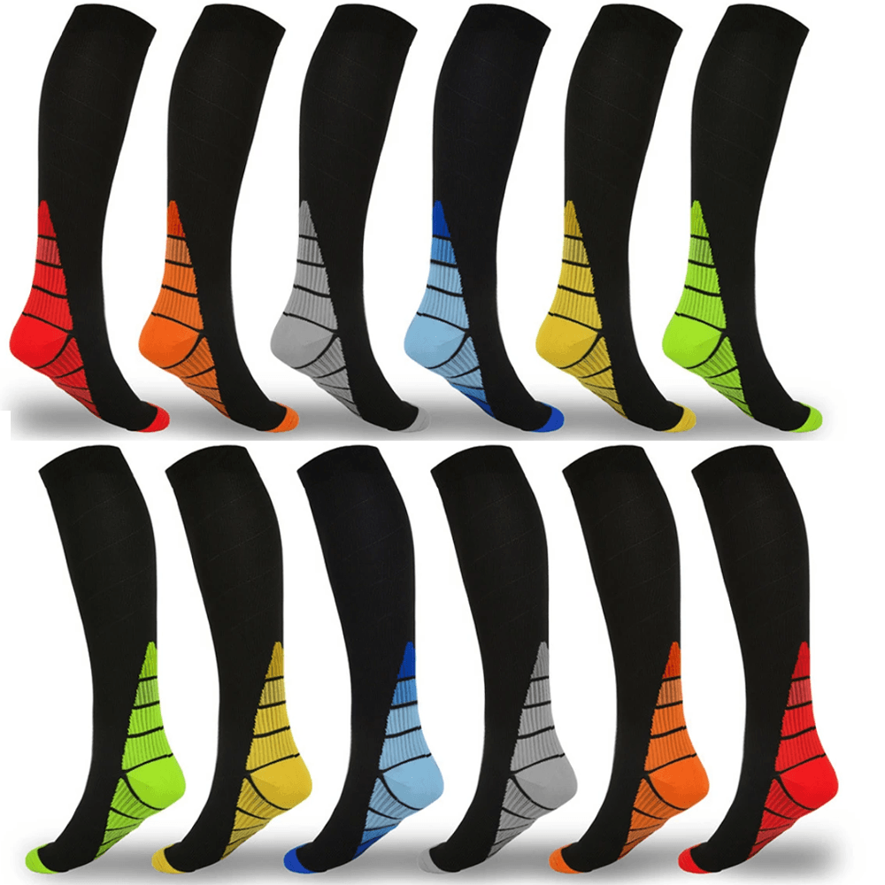 Compression Socks for Men & Women (6 Pack)-My Beach Shoes