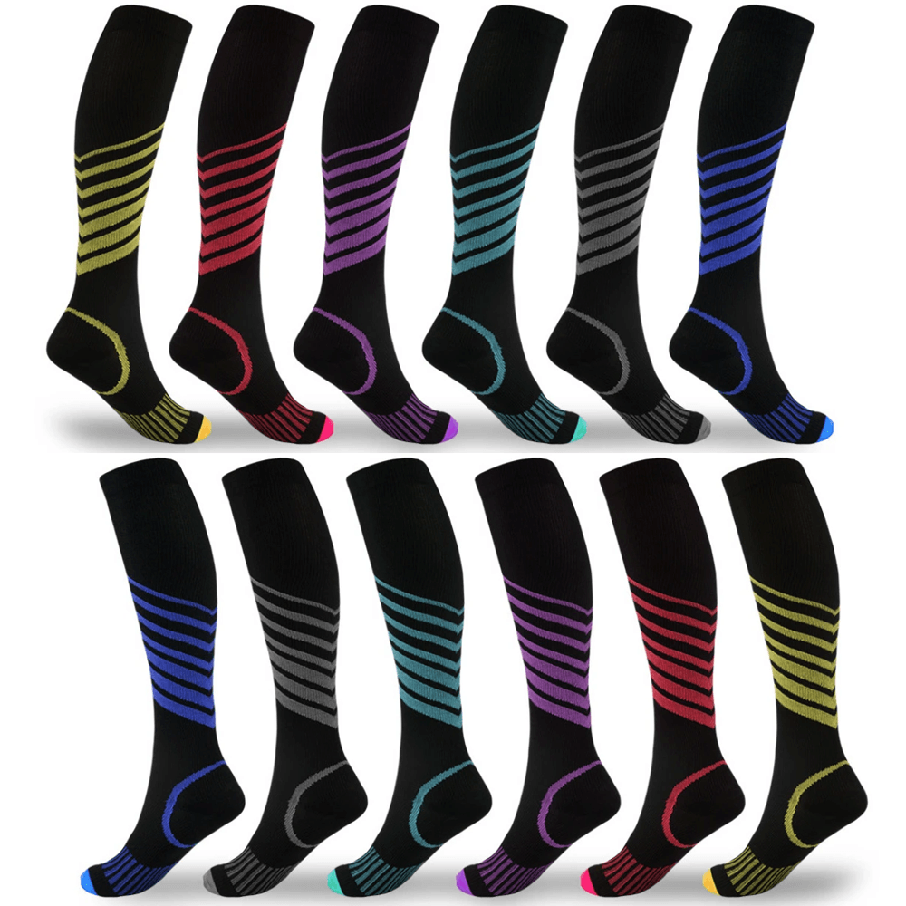 Compression Socks for Men & Women (6 Pack) - My Beach Shoes
