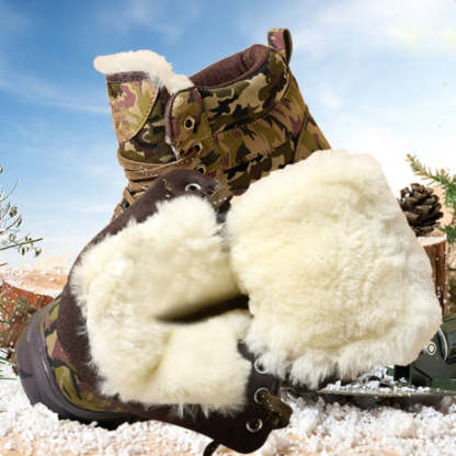 Winter Thickened Rubber Pure Wool Snow Boots - My Beach Shoes