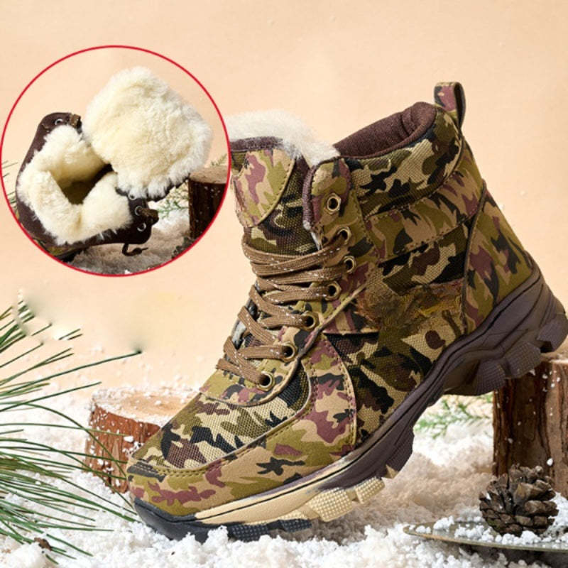 Winter Thickened Rubber Pure Wool Snow Boots - My Beach Shoes