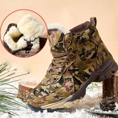 Winter Thickened Rubber Pure Wool Snow Boots - My Beach Shoes