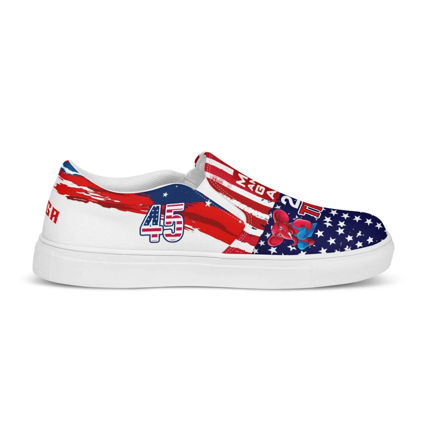 Patriotic Canvas Slip On Shoes For Women