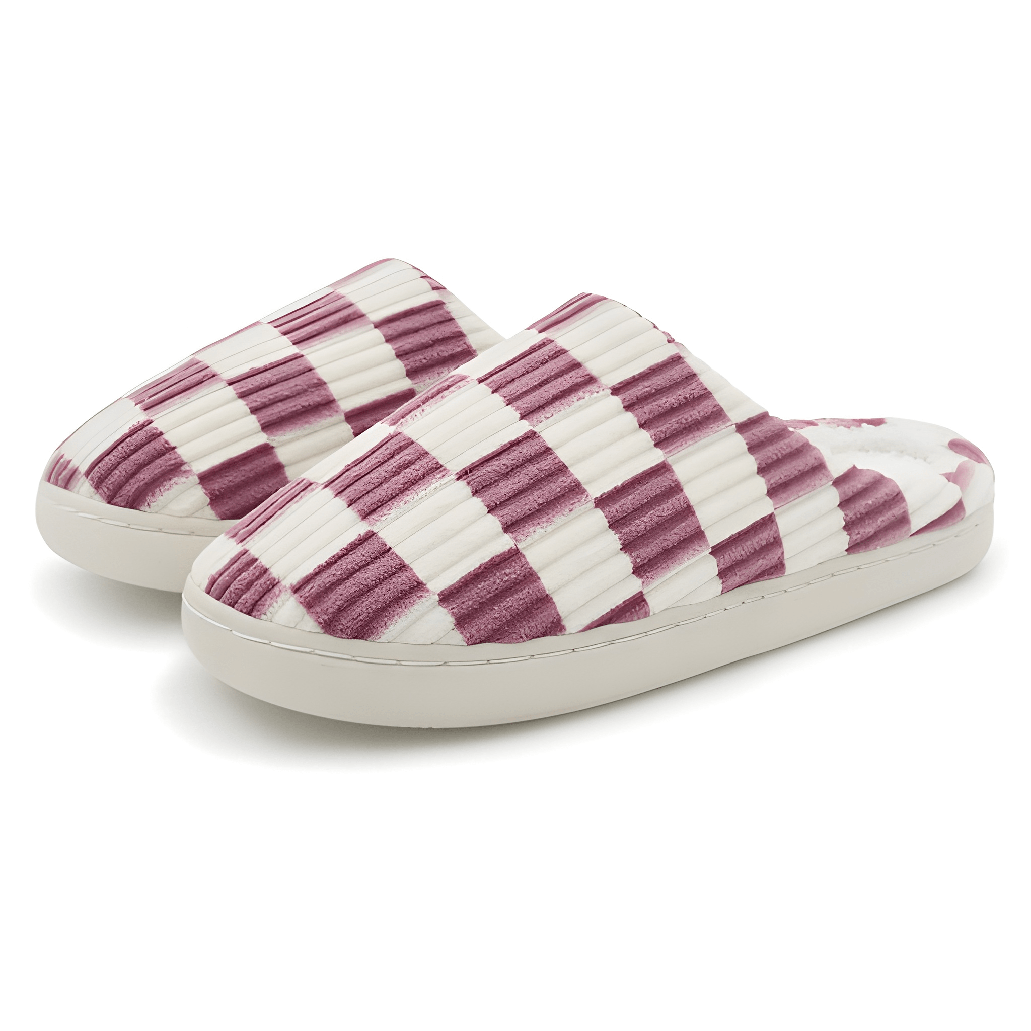 Fuzzy Memory Foam House Slippers with Plush Lining for Women