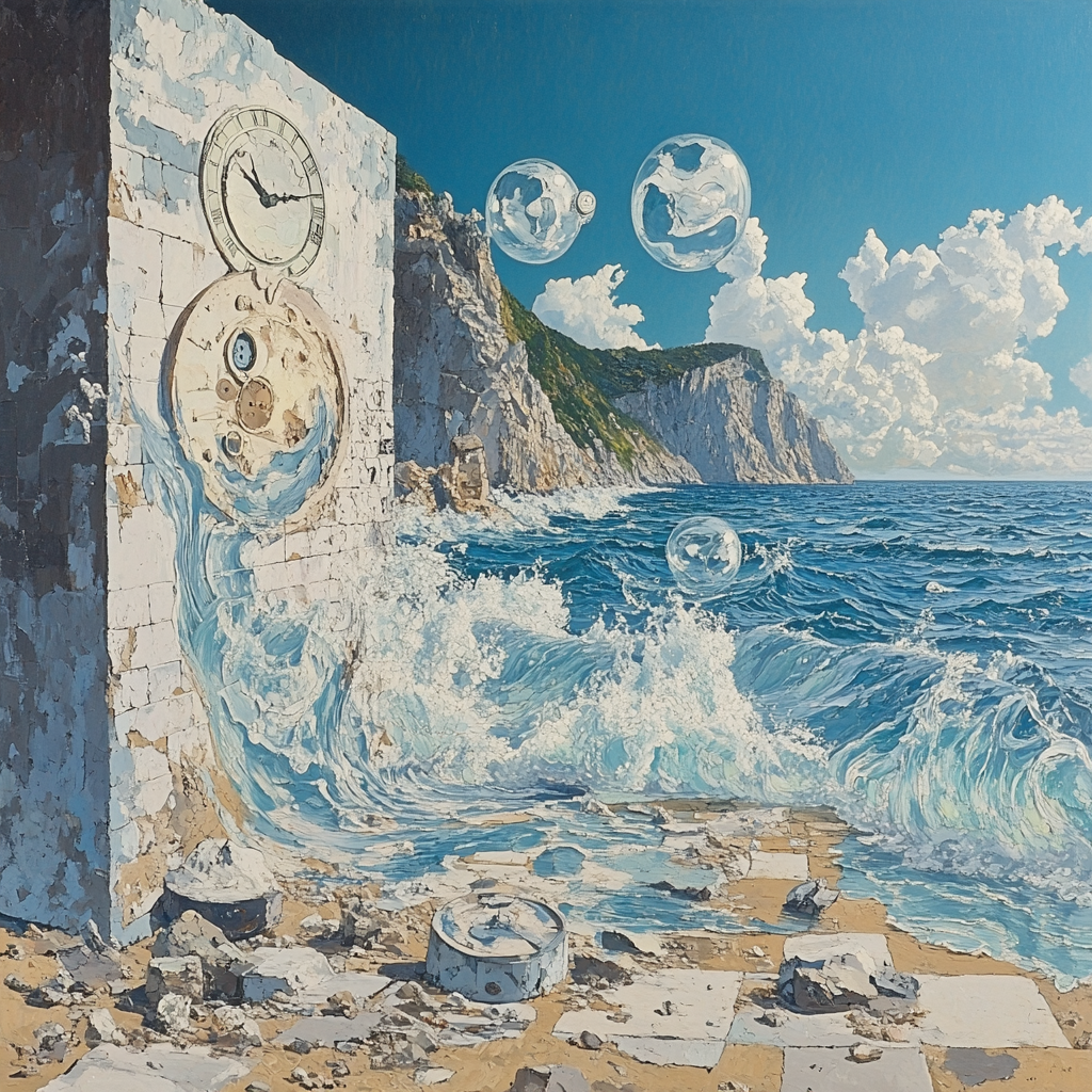 Salvador Dali Inspired Dreamlike Ocean DIY paint by numbers