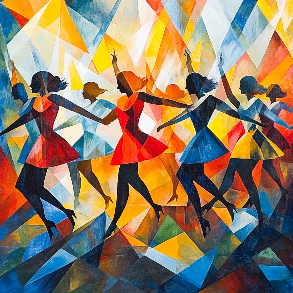 Picasso Inspired Abstract Dance Paint by numbers art