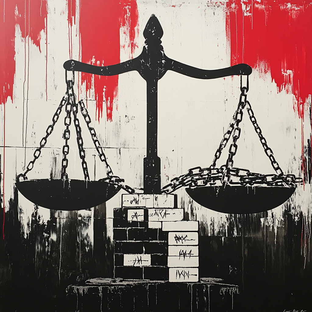 Banksy Inspired Social Justice Scales paint by color