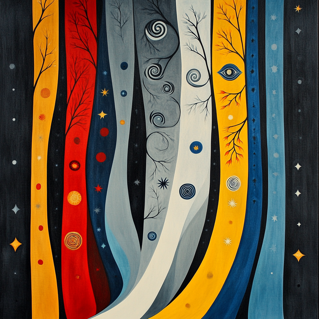 Joan Miró Inspired Whispering Forest paint by number