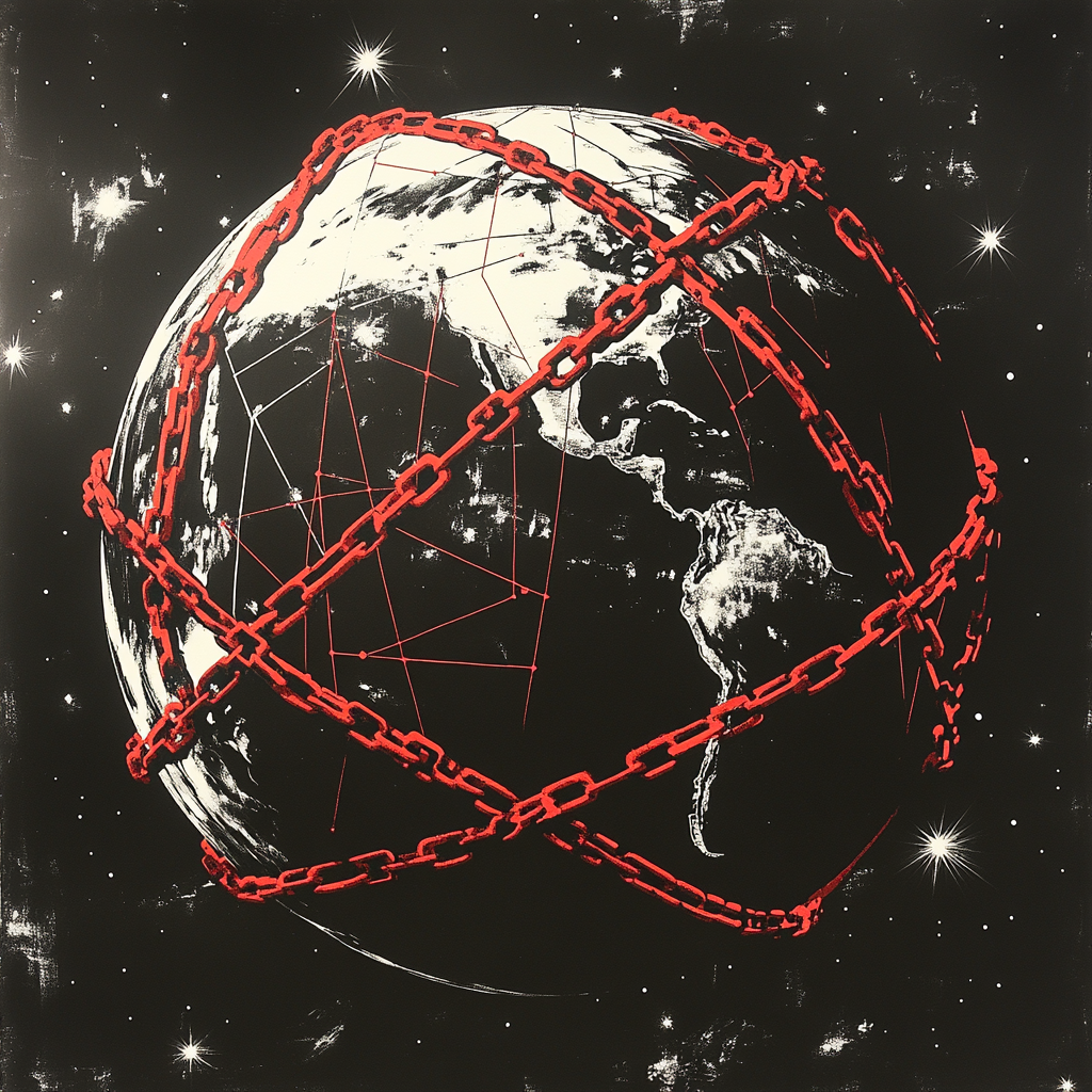 Banksy Inspired Cosmic Capitalism Critique Painting by numbers kit