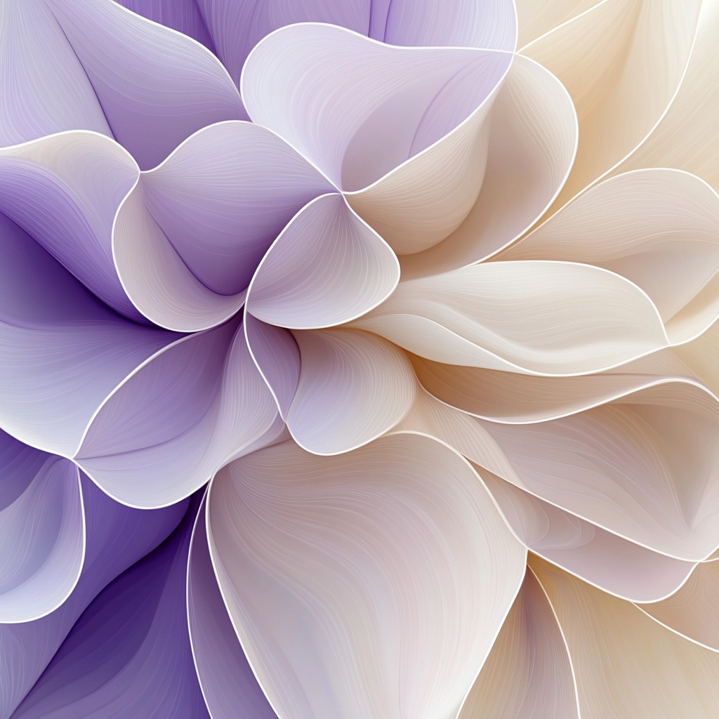 Georgia O Keeffe Inspired Soft Lavender Petal Abstraction Paint by numbers art